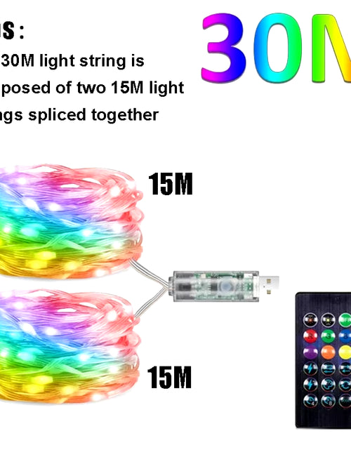 Load image into Gallery viewer, Dreamcolor Rgb Led Strip WS2812B Bluetooth Smart String Fairy Lights Christmas Garland Light Waterproof for Party Curtain Room
