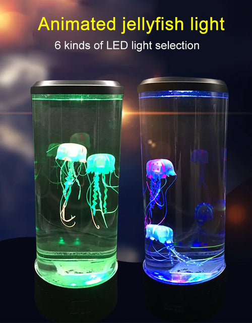 Load image into Gallery viewer, Jellyfish Lamp Color Changing Remote Control Aquarium Tank LED Night Light Birthday Gift USB Charging Relaxing Mood
