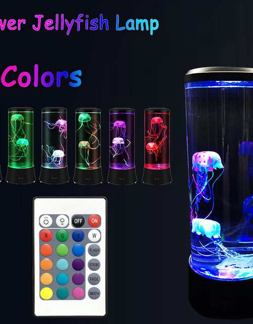 Load image into Gallery viewer, Jellyfish Lamp Color Changing Remote Control Aquarium Tank LED Night Light Birthday Gift USB Charging Relaxing Mood
